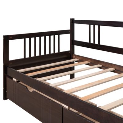 Streamdale Twin Size Daybed Wood Bed With Two Drawers