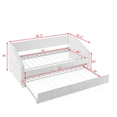 Streamdale Twin Upholstered Daybed with Trundle (82.5" X42.5" X34")