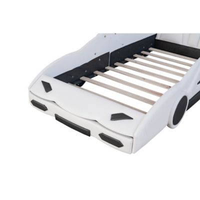 Streamdale Twin Size Race Car-Shaped Platform Bed With Wheels