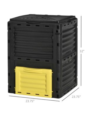 80 Gallon Outdoor Compost Bin with Enhanced Airflow and Easy Assembly