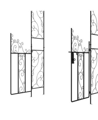 Elegant Metal Garden Arch with Gate for Gardening and Events