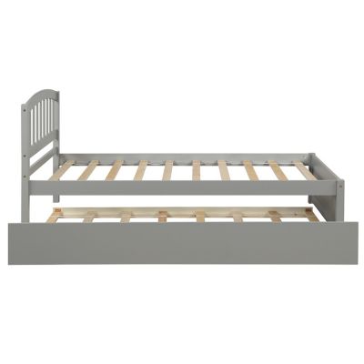 Streamdale Twin Size Platform Bed Wood Bed Frame With Trundle