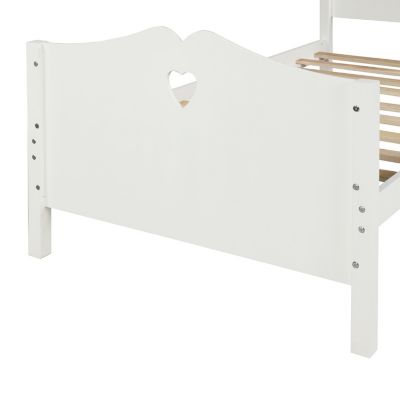 Streamdale Twin Bed Frame with Wood Slats, Headboard, and Footboard