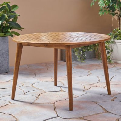Streamdale Modern Acacia Wood Outdoor Dining Table, Durable & Stylish