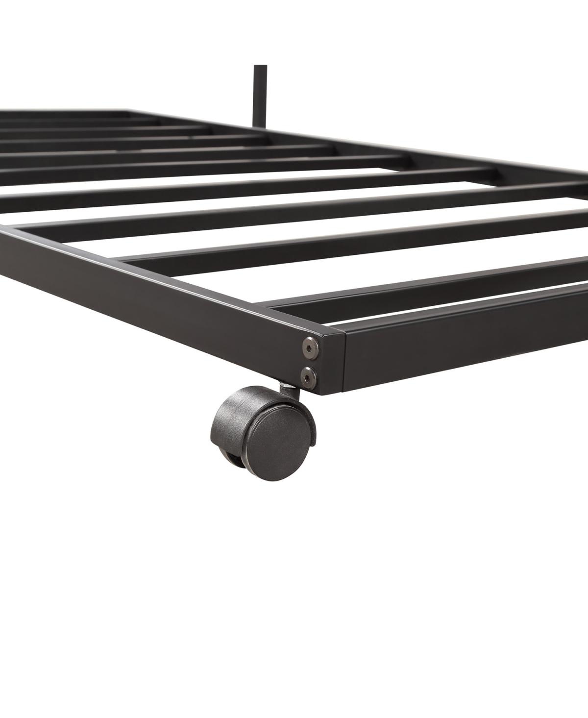 Simplie Fun Twin Daybed With Trundle Multifunctional Metal Lounge Daybed Frame For Living Room Guest Room