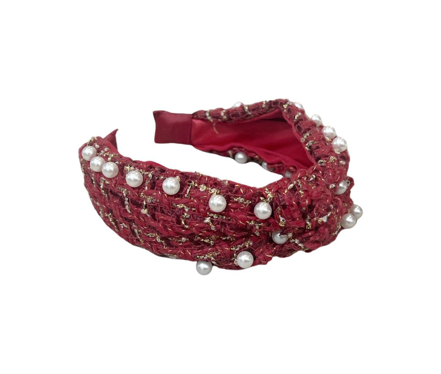 Женские аксессуары для волос Headbands of Hope It Girl Pearl Headband - Red — фото 1