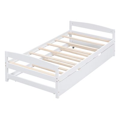 Twin Size Platform Bed With Twin Size Trundle