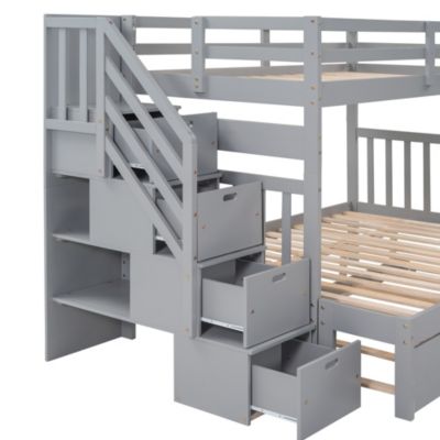 Streamdale Twin Over Twin/Full Bunk Bed With Twin Size Trundle