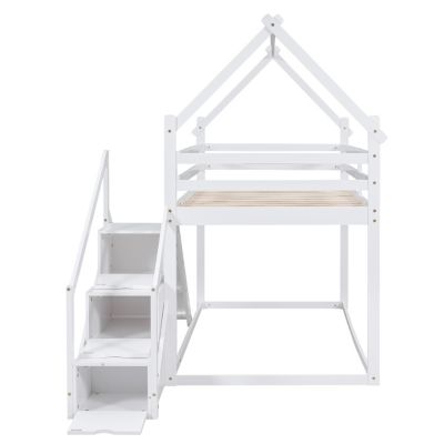 Full XL Over Queen Metal Trundle Bunk Bed - Twin