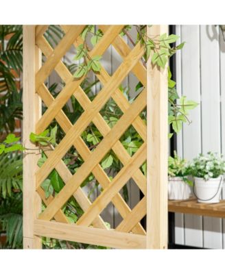 Stylish Arbor Bench Outdoor Seating, Plant Trellis, and Garden Decor