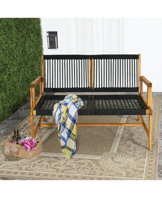 2-Person Acacia Wood Yard Bench for Balcony and Patio