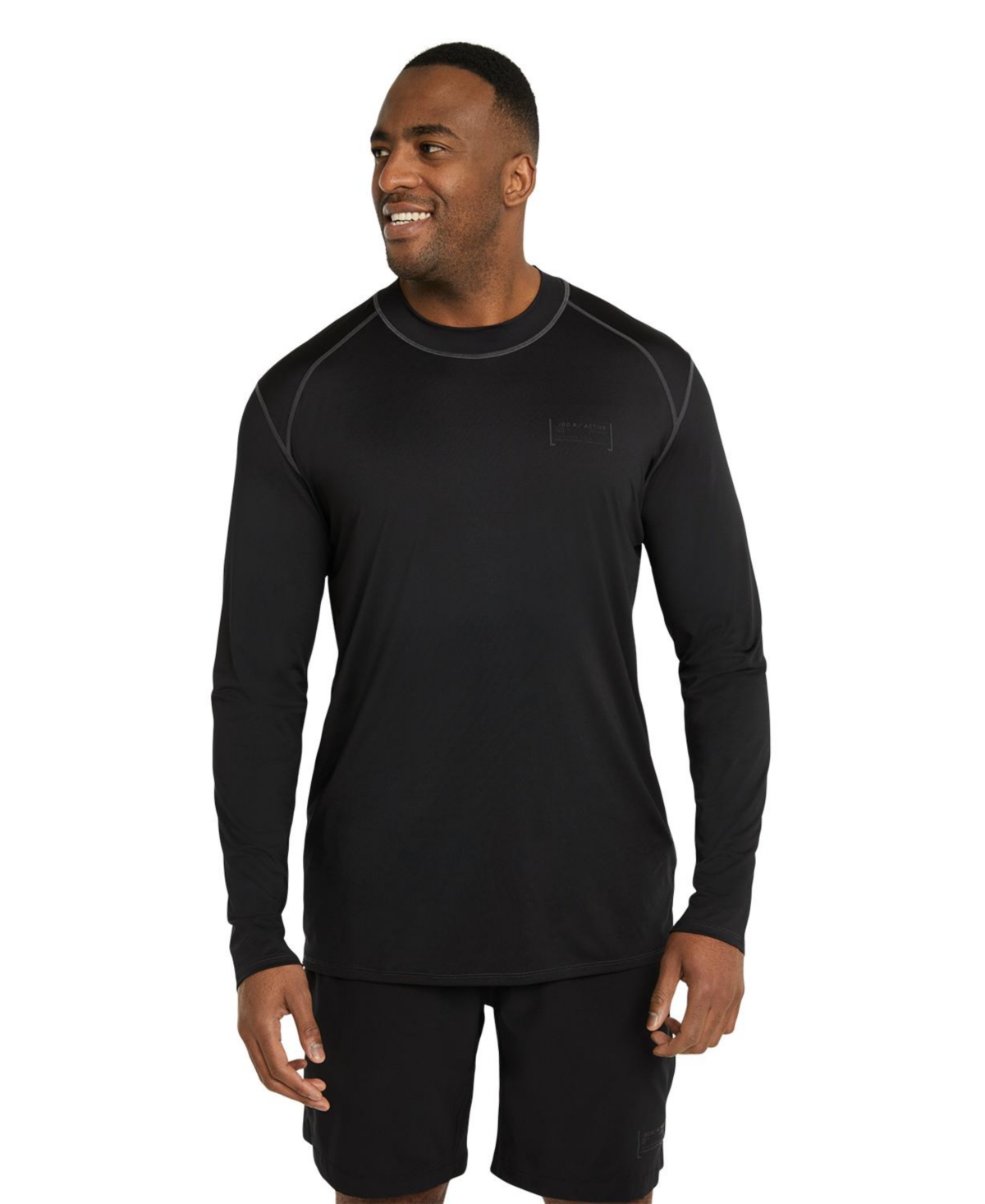 Men's Johnny g Active Long Sleeve Swim Shirt - Black