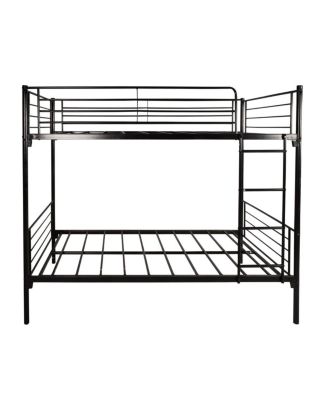 Twin Over Twin Bunk Bed, Metal Frame With Ladder