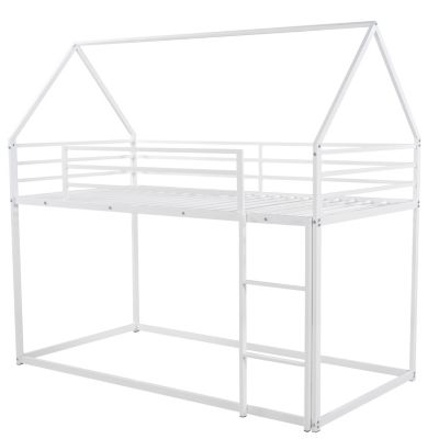 Streamdale Twin Over Twin House Bunk Bed With Built-In Ladder