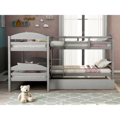 Streamdale Twin L-Shaped Bunk Bed With Trundle