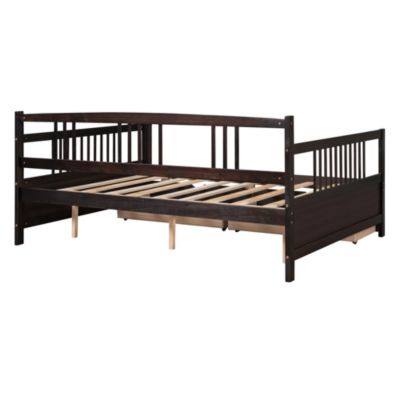 Streamdale Full Size Daybed Wood Bed With Two Drawers