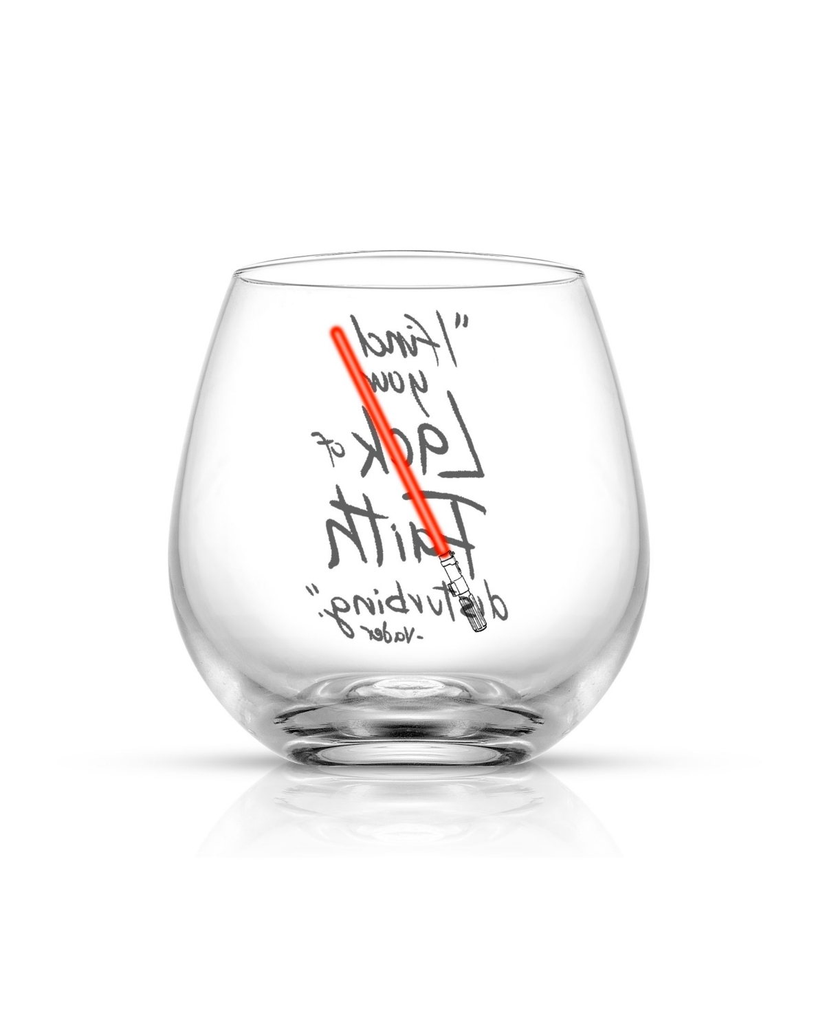 Joyjolt Star Wars Darth Vader Lightsaber Collection 15 oz Stemless Drinking Glass, Set Of 2 In No Color
