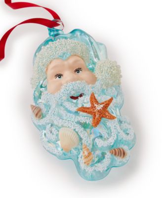 Seaside Santa Head Ornament, Exclusively at Macy's
