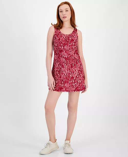 women's snakeskin-print performance dress, created for macy's