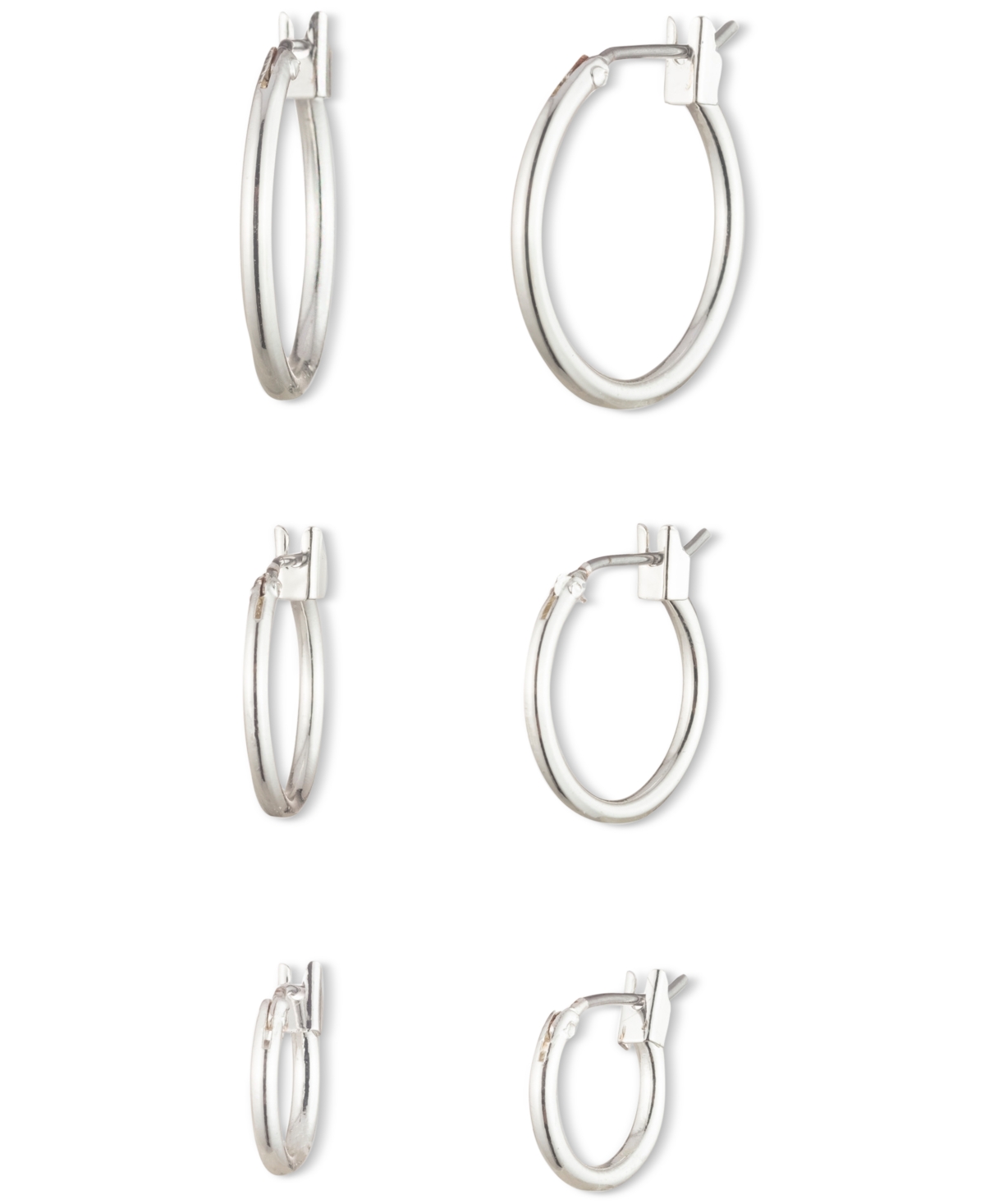 3-Pc. Set Extra-Small & Small Hoop Earrings - Silver
