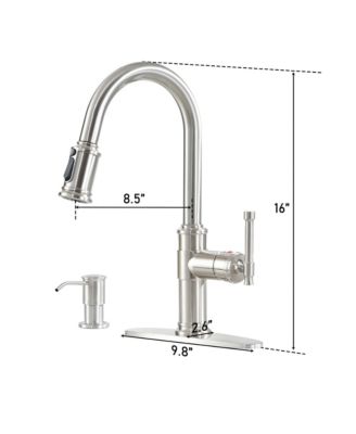 Pull-out Kitchen Faucets Single Hole Kitchen Faucets with Soap Dispenser