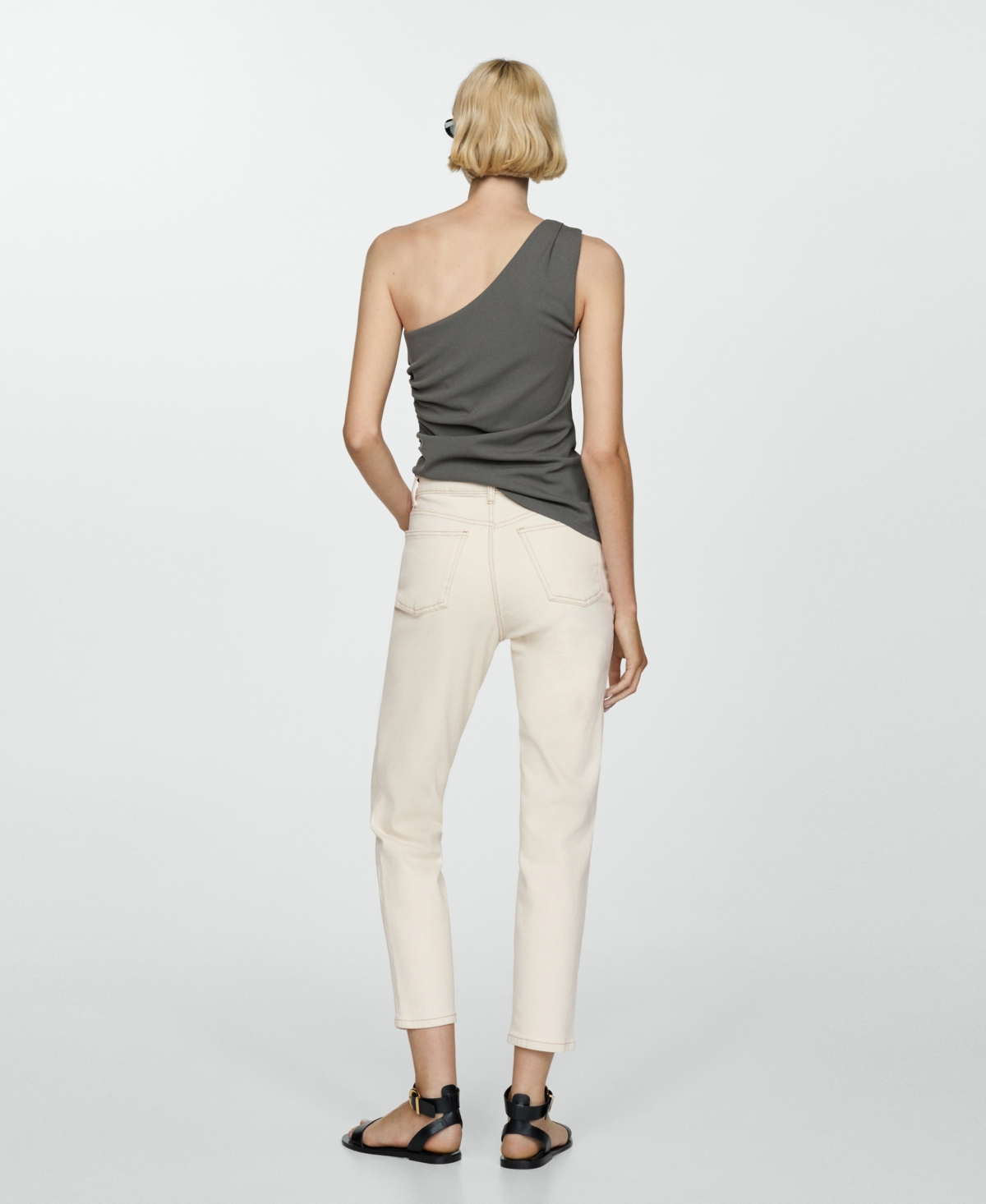 Mango Women's Mom Comfort High Rise Jeans