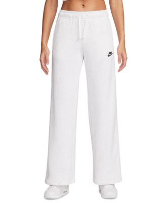 Nike Women s Sportswear Club Fleece Mid Rise Wide Leg Sweatpants Macy s