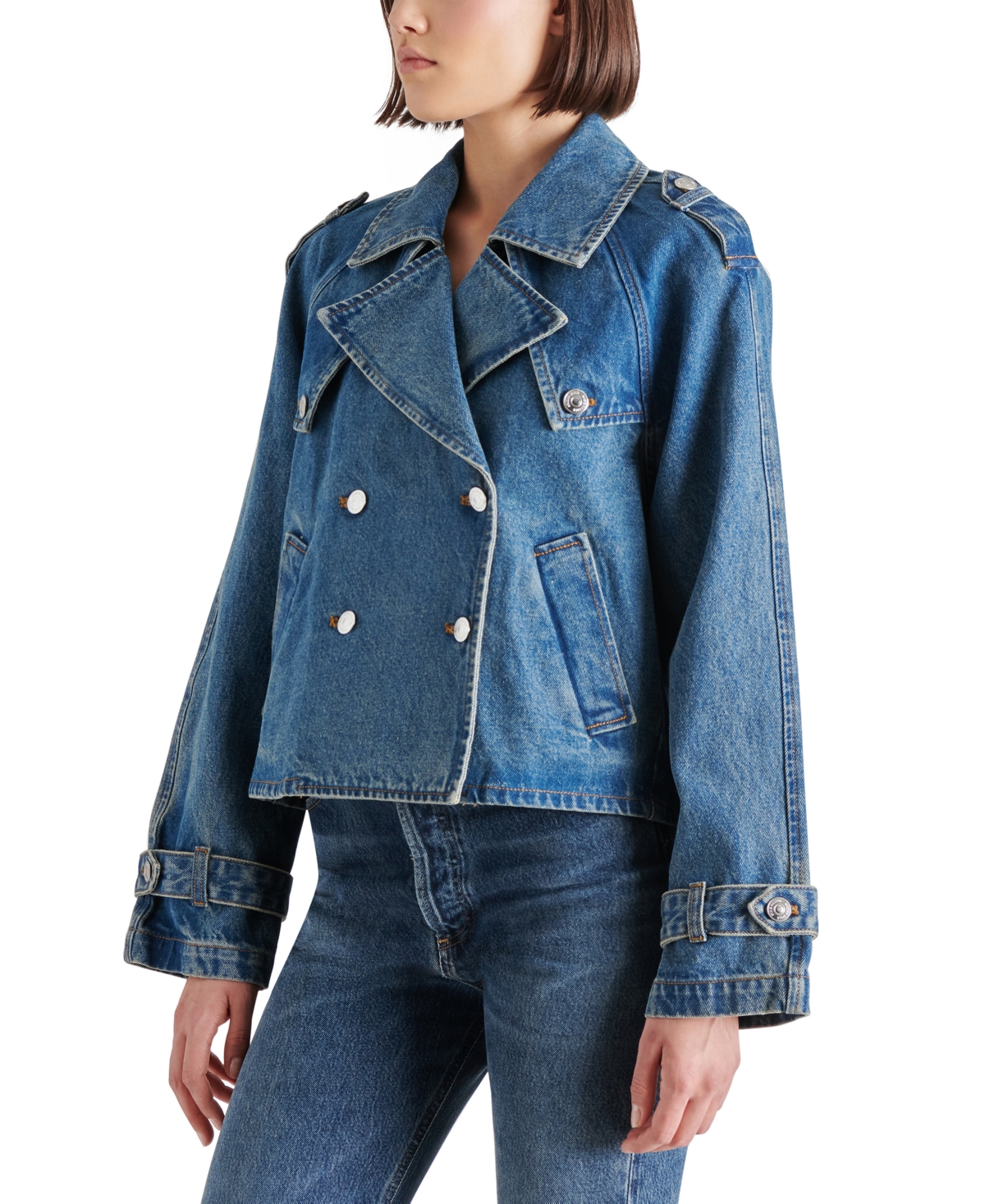 Steve Madden Women's Sirus Double-Breasted Jacket