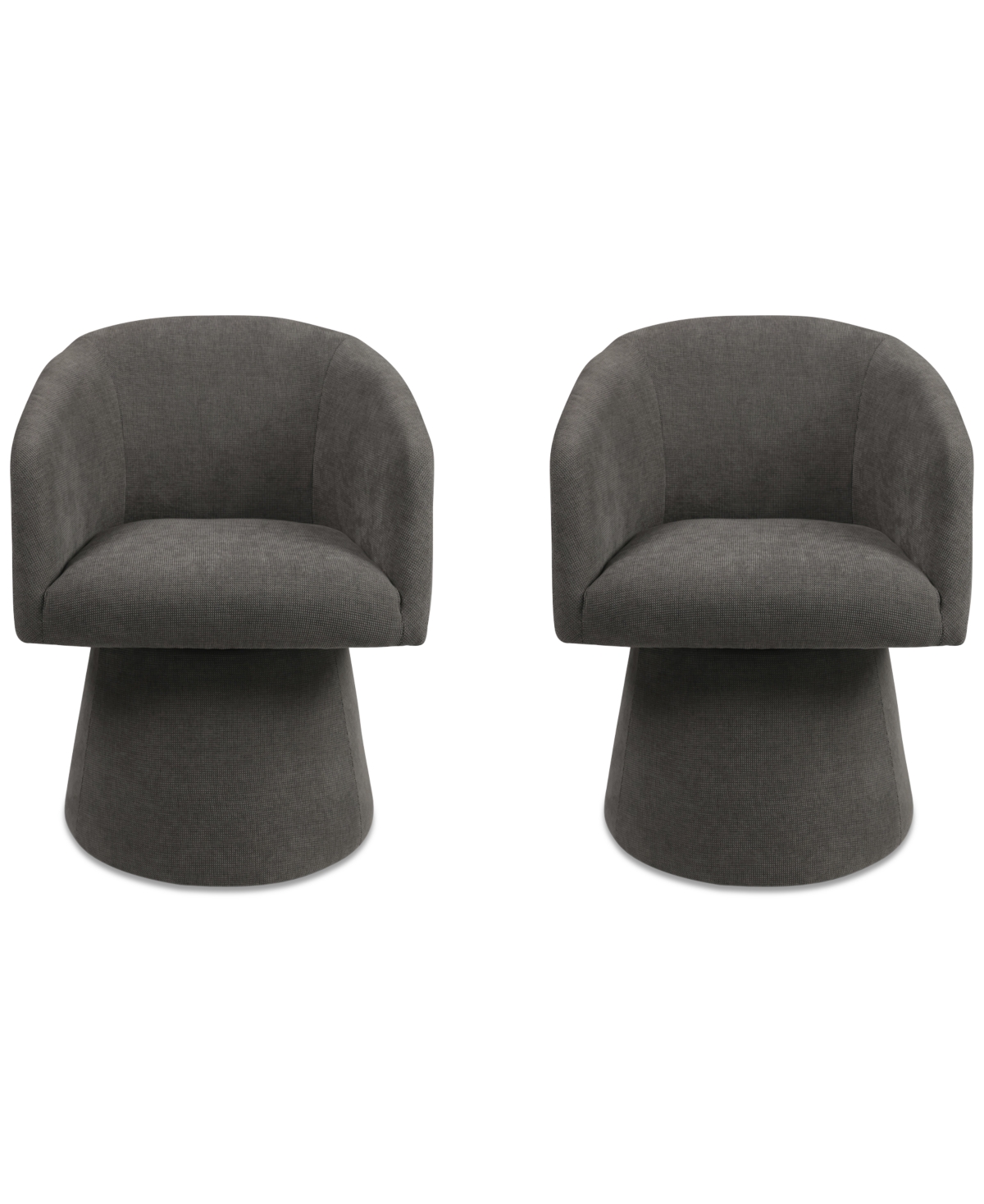 Macy's Korder 2-pc. Arm Swivel Chair Set, Created For  In Pewter
