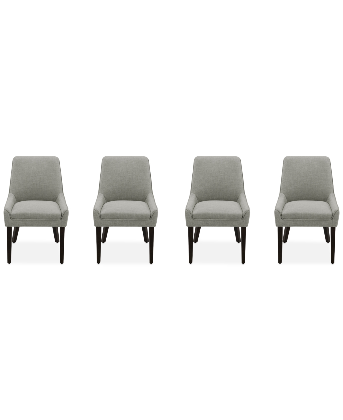 Macy's Everly Ii 4-pc. Dining Chair Set, Created For  In Slit