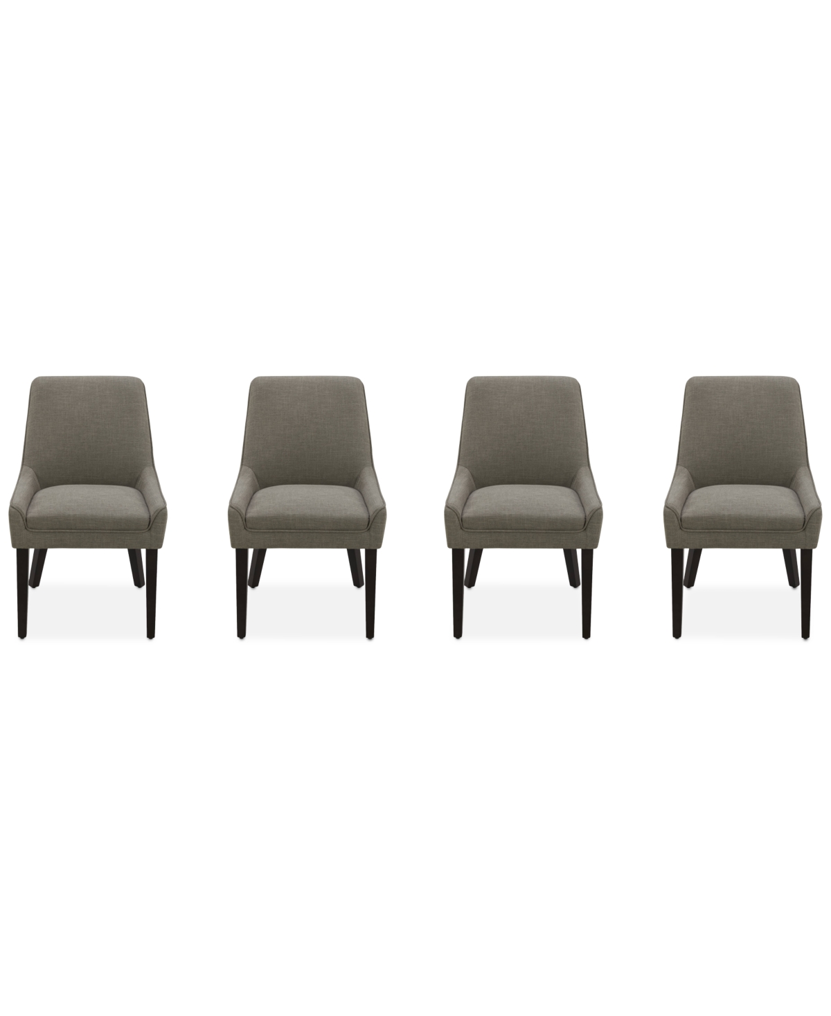 Macy's Everly Ii 4-pc. Dining Chair Set, Created For  In Slit