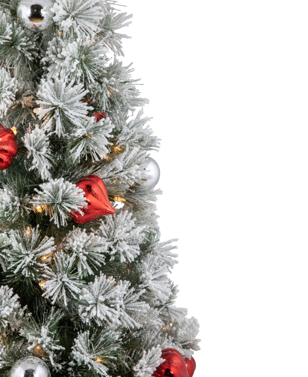 Northlight Pre-Lit Potted Snowy Bristle Pine Artificial Christmas Tree