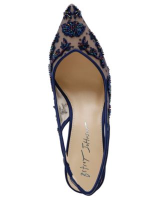 Women's Nikki Embroidered Slingback Evening Pumps