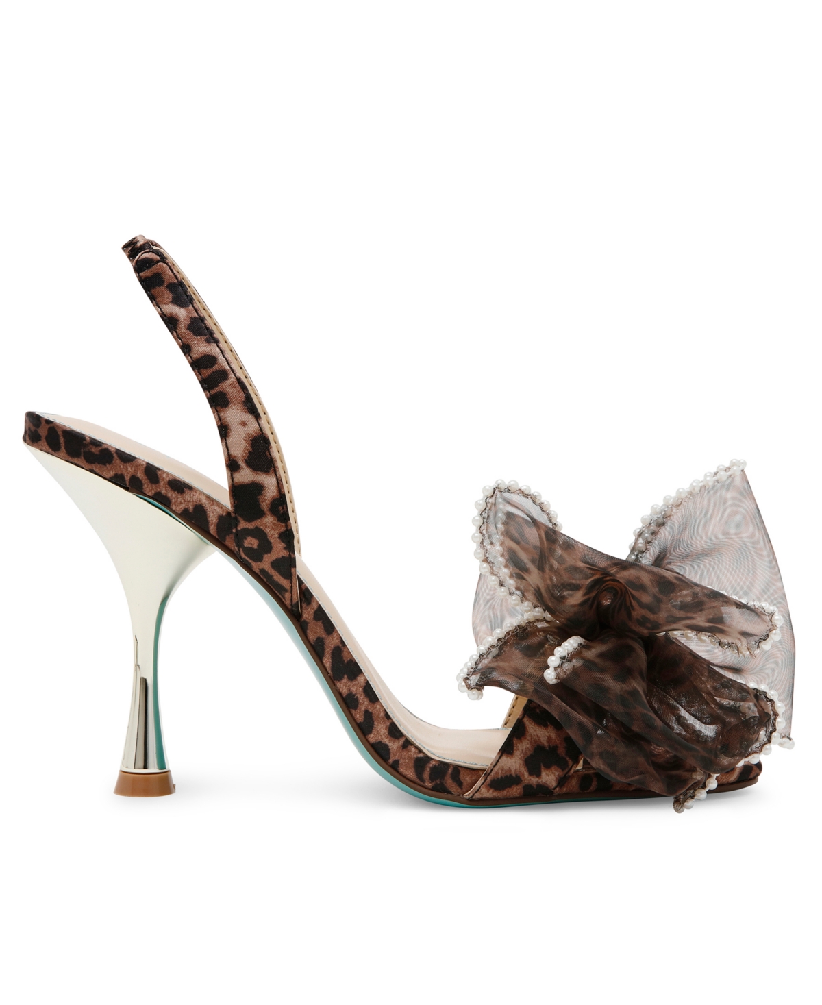 Betsey Johnson Women's Fawn Mesh Bow Heeled Sandals