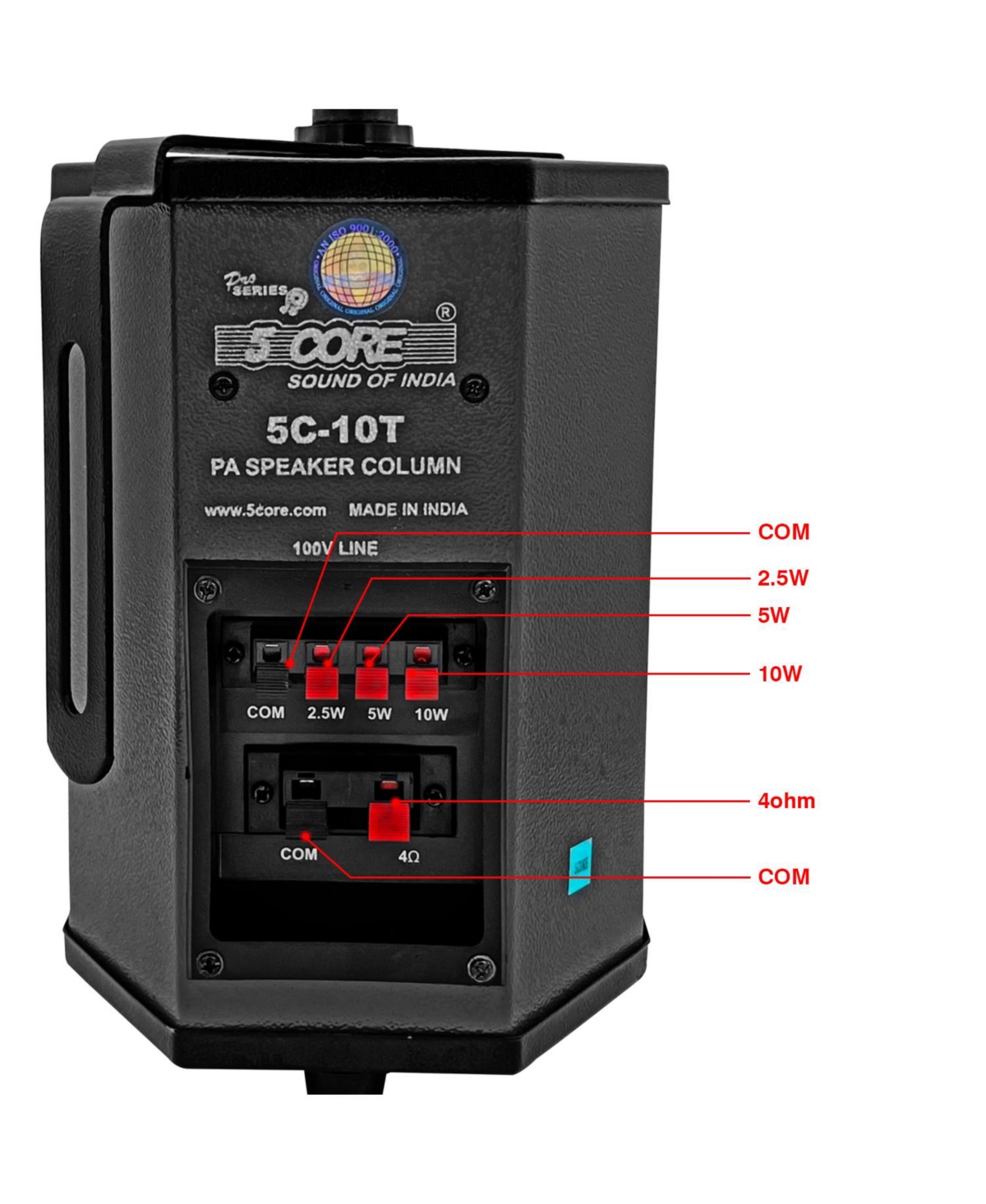 5 Core Outdoor Speakers Stereo In Wall Speaker 100W Peak Passive Outside Surface Mount Wired Waterproof Patio House Garage Indoor Exterior Audio Syste