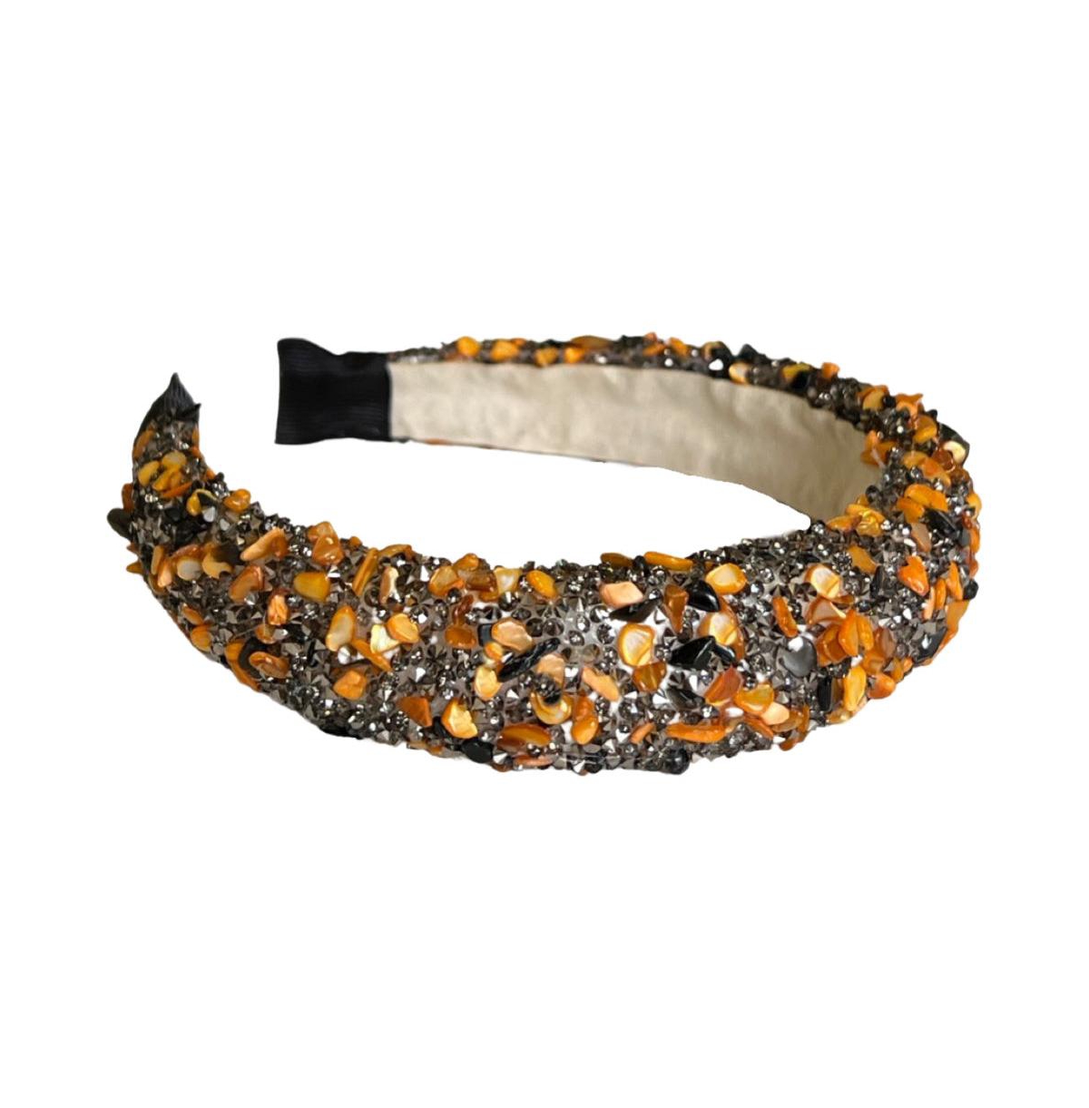 Women s All that Glitters Headband - Black + Orange - Black