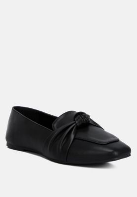 Womens Denali Faux Leather Flat Loafers