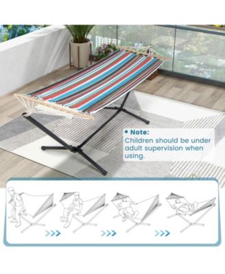 Hammock with Stand and Carrying Case-Multicolor