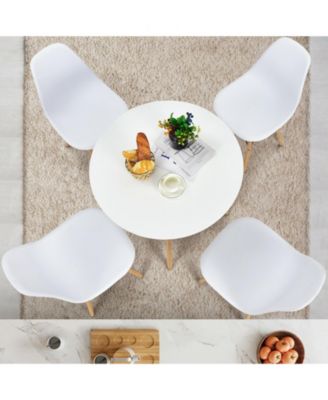 5 Pieces Table Set With Solid Wood Leg For Dining Room