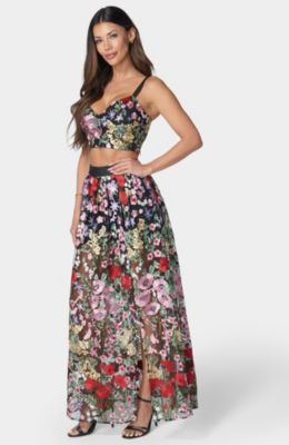 Women's Floral Embroidered Two Piece Set