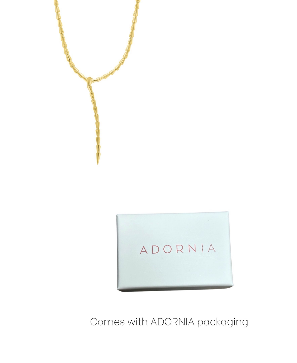 Adornia 14k Gold Plated Adjustable Serpent Lariat Y-necklace In Gold