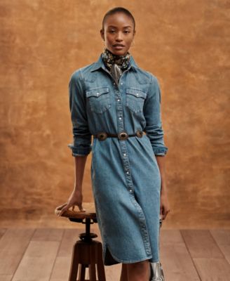 Polo ralph lauren denim western shirtdress on sale