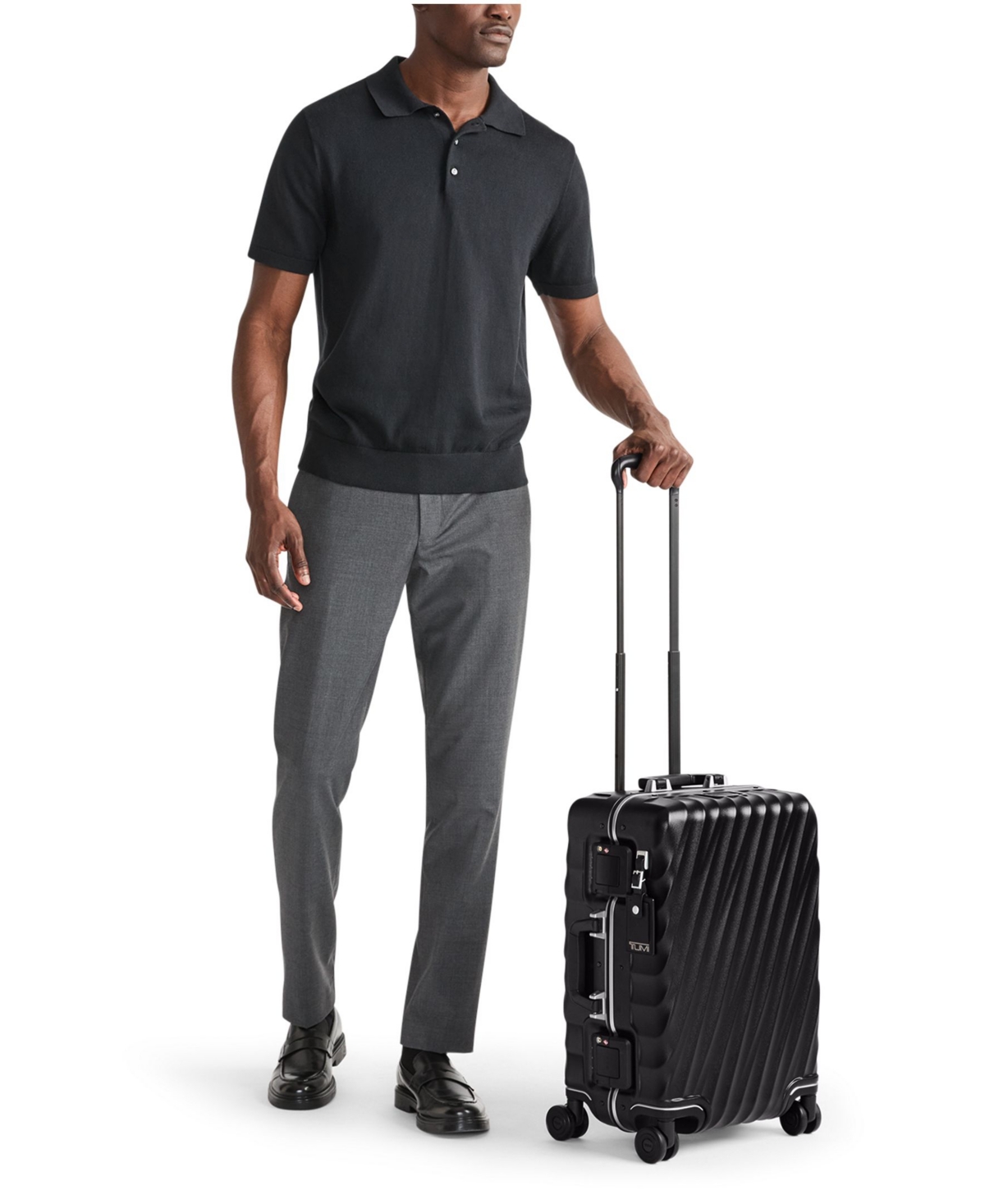 Tumi International Expandable 4 Wheeled Carry On Suitcase In Pearl Grey Texture