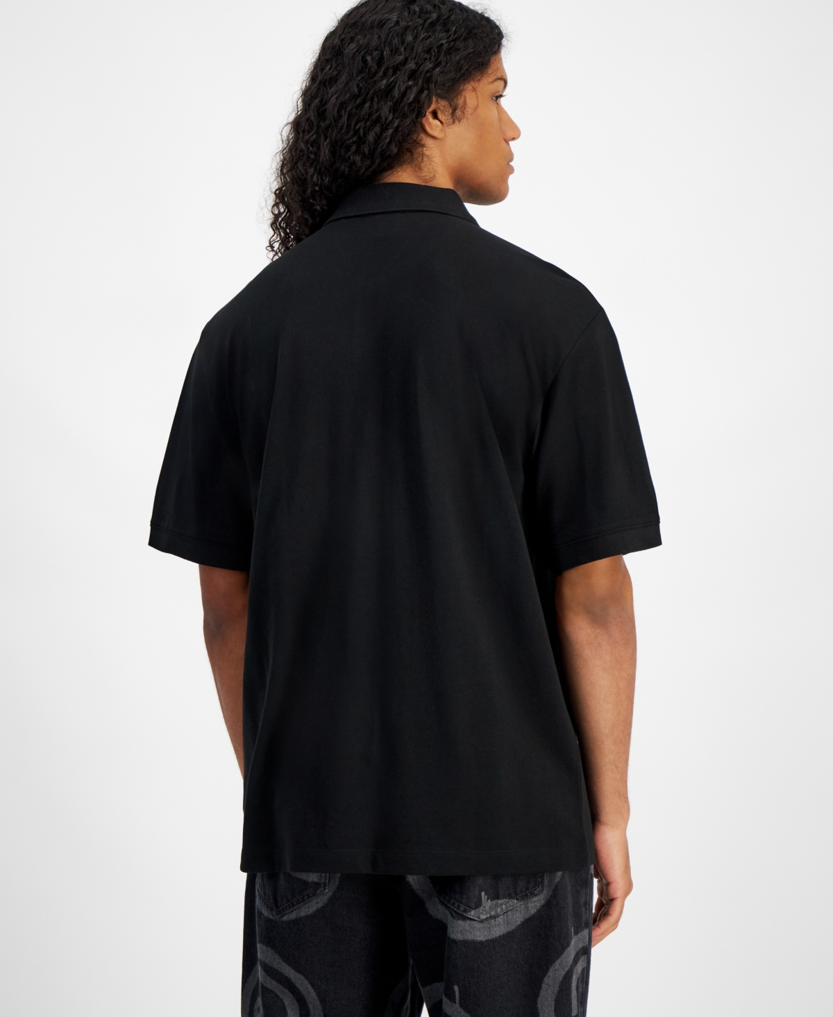 Hugo Boss Men's Relaxed Fit Single-Button Short Sleeve Logo Polo Shirt