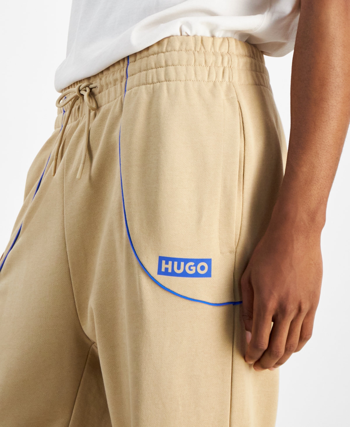 Hugo by Hugo Boss Men's Loose-Fit Piped Drawstring Pants