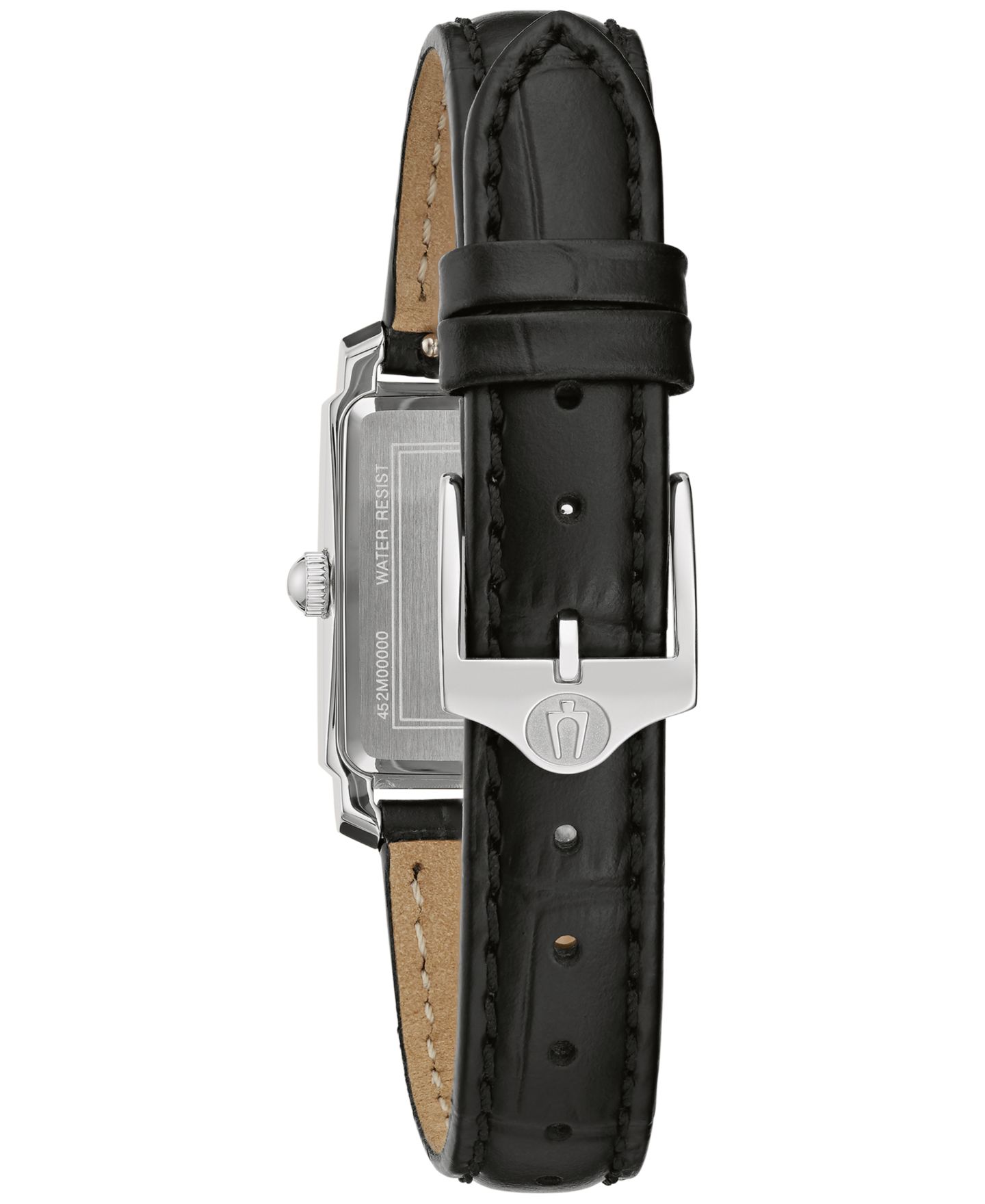 Женские часы Bulova Sutton Black Leather Strap Watch 21mm — фото 3