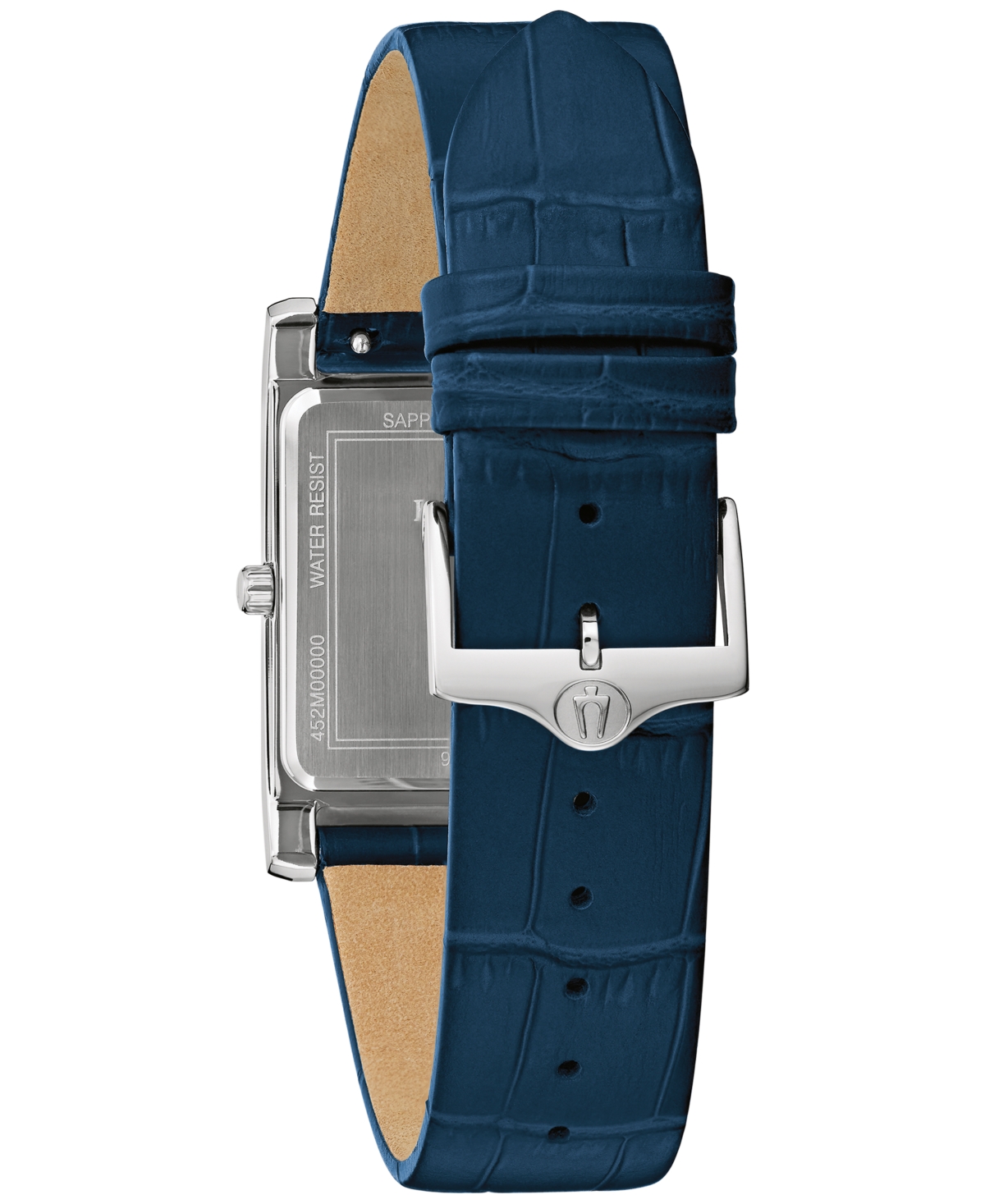 Bulova Men's Sutton Blue Leather Strap Watch 29mm In No Color