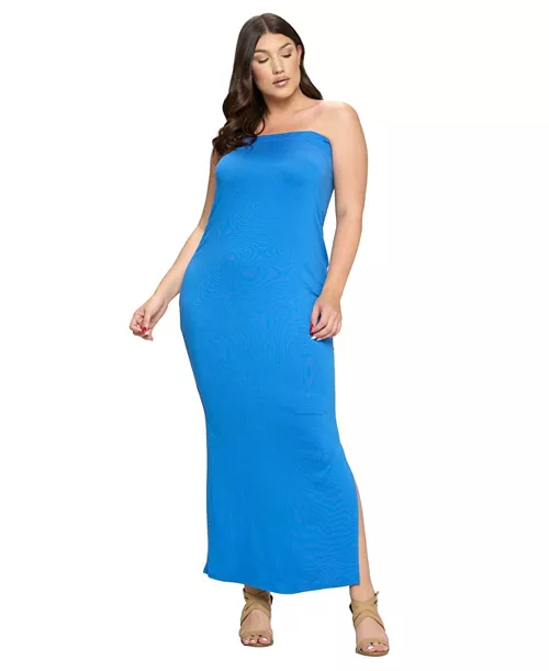 plus size camo sleeveless slit dress