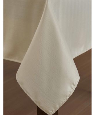 Lincoln Stripe Fabric Tablecloth for Rectangle Table, Advanced Water, Fade, Stain, and Wrinkle Resistance