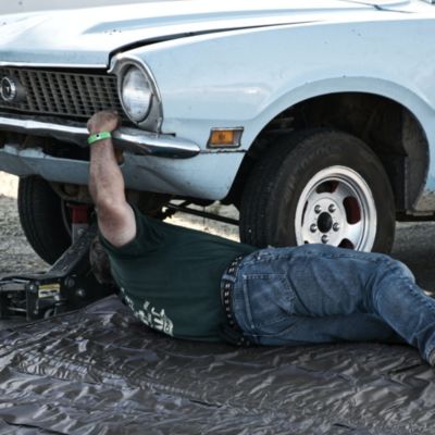 Garage Floor Mat Containment Mat for SUV Snow Mud Rain Compact Size 8'6"x20'